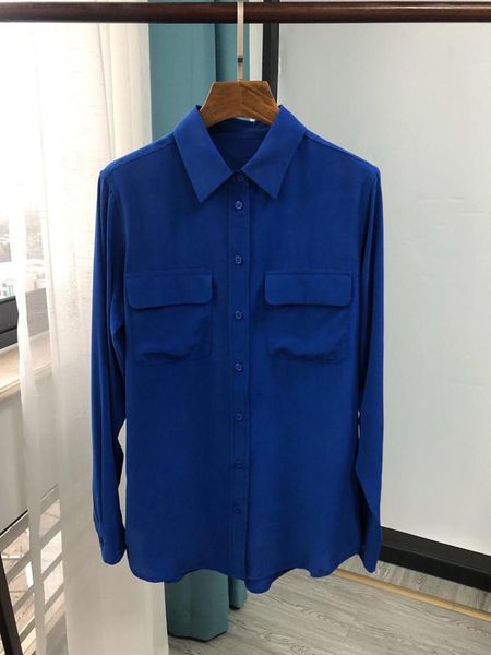 women's blouses & shirts 100% silk blue women double pockets shirt female turn down collar long sleeve ladies office blouse, White
women's blouses & shirts 100% silk blue women double pockets shirt female turn down collar long sleeve ladies office blouse, White