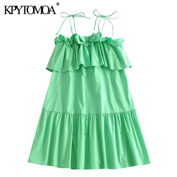 women fashion with bow tied ruffled mini dress vintage backless thin straps female dresses vestidos mujer 210416, Black;gray
women fashion with bow tied ruffled mini dress vintage backless thin straps female dresses vestidos mujer 210416, Black;gray