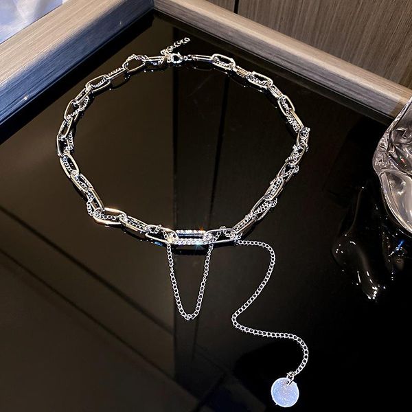 pendant necklaces vintage rhinestone double chain choker necklace bohemian punk metal round fashion women hip hop jewelry, Silver
pendant necklaces vintage rhinestone double chain choker necklace bohemian punk metal round fashion women hip hop jewelry, Silver