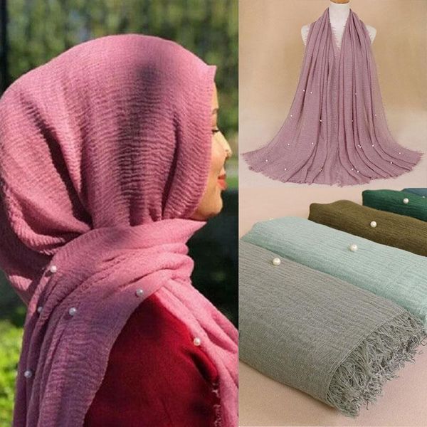 scarves women muslim hijab wrap maxi islam pearl shawls plain jersey beads scarf ladies crinkled cotton headband 40 colors, Blue;gray
scarves women muslim hijab wrap maxi islam pearl shawls plain jersey beads scarf ladies crinkled cotton headband 40 colors, Blue;gray