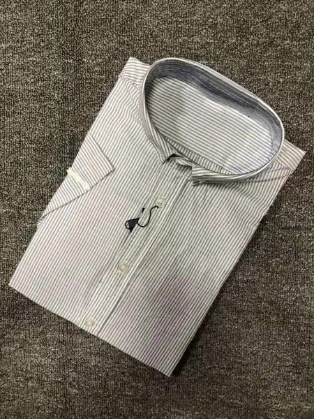 men's casual shirts h890homme small horse embroidery 100%cotton camisa masculina men stripe short fashion hombre chemises, White;black
men's casual shirts h890homme small horse embroidery 100%cotton camisa masculina men stripe short fashion hombre chemises, White;black