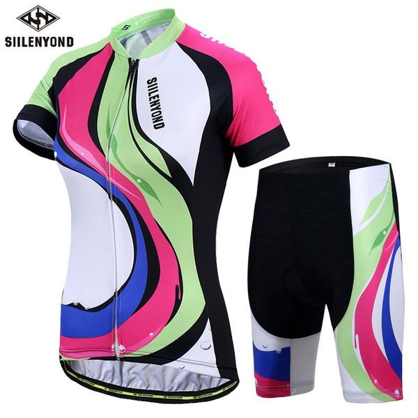 racing sets siilenyond summer women's cycling wear set short sleeve and shorts moisture absorption sweat wicking riding equipment, Black;blue
racing sets siilenyond summer women's cycling wear set short sleeve and shorts moisture absorption sweat wicking riding equipment, Black;blue