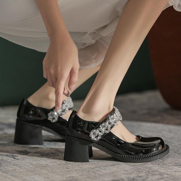 dress shoes round toe mary janes women pu leather jk pumps spring casual high heels woman flower string bead fashion sweet, Black
dress shoes round toe mary janes women pu leather jk pumps spring casual high heels woman flower string bead fashion sweet, Black