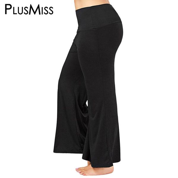 women's pants & capris plusmiss plus size high waist black wide leg women sports palazzo pant ladies loose flare trousers female large, Black;white
women's pants & capris plusmiss plus size high waist black wide leg women sports palazzo pant ladies loose flare trousers female large, Black;white