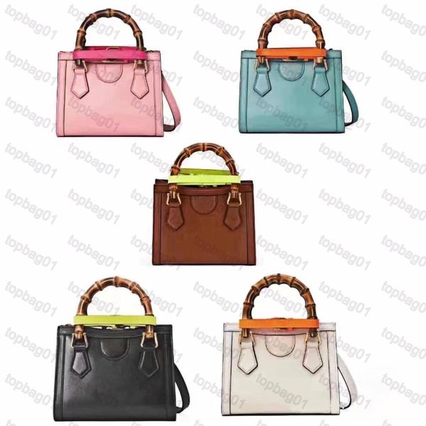 Image of 5A Top quality Diana Bamboo cc tote bag designers handbag Genuine leather Shoulder Bags womens Purse Fashion pochette 001