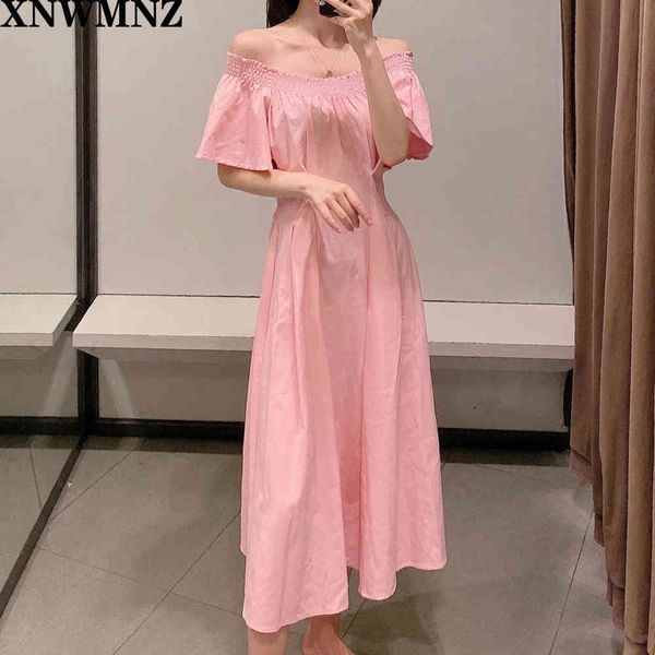 za rustic dress pink linen blend wide elastic neckline short ruffled sleeves midi dress vintage solid off shoulder dress 210510, Black;gray
za rustic dress pink linen blend wide elastic neckline short ruffled sleeves midi dress vintage solid off shoulder dress 210510, Black;gray