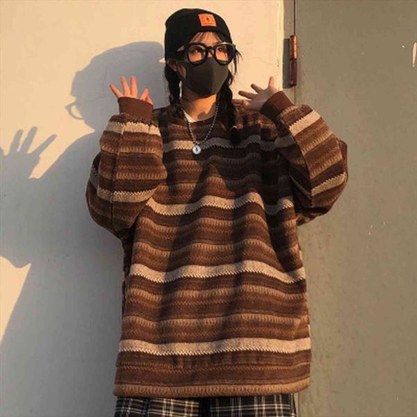 pullovers women oversize winter warm sweaters ulzzang bf couples casual striped knit hip hop fashion retro daily, White;black
pullovers women oversize winter warm sweaters ulzzang bf couples casual striped knit hip hop fashion retro daily, White;black