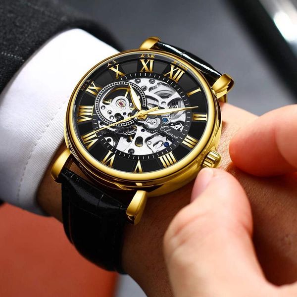 wristwatches drop leather men's mechanical watch automatic water proof reloj wristwatch, Slivery;brown
wristwatches drop leather men's mechanical watch automatic water proof reloj wristwatch, Slivery;brown