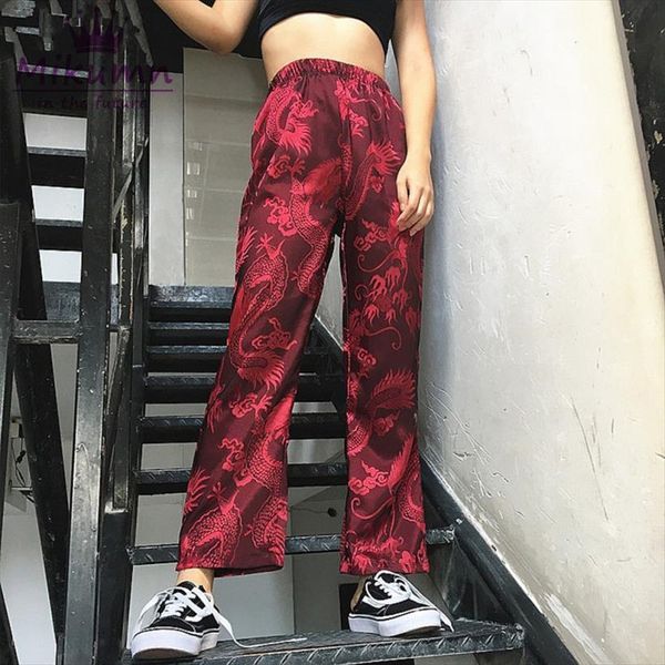chinese style dragon embroidery women capris satin wide leg elastic high waist casual loose harajuku punk hiphop men and, Black;white
chinese style dragon embroidery women capris satin wide leg elastic high waist casual loose harajuku punk hiphop men and, Black;white