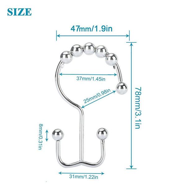 hooks & rails shower curtain ring hook multifunctional rust-resistant double glide for bathroom living room bedroom vc
hooks & rails shower curtain ring hook multifunctional rust-resistant double glide for bathroom living room bedroom vc