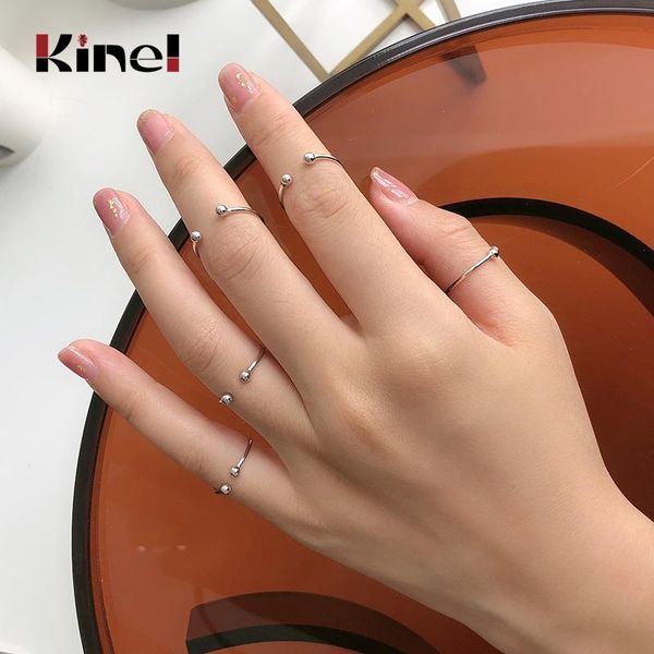 cluster rings kinel 925 sterling silver adjustable joint tail ring round beads minimalist finger for women stackable jewelry, Golden;silver
cluster rings kinel 925 sterling silver adjustable joint tail ring round beads minimalist finger for women stackable jewelry, Golden;silver
