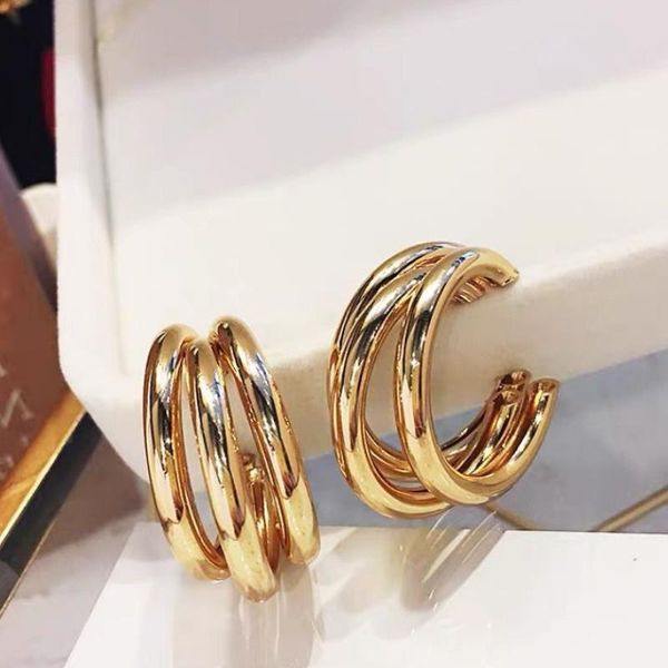 hoop & huggie fashion semicircle multilayer metal earrings for women, Golden;silver
hoop & huggie fashion semicircle multilayer metal earrings for women, Golden;silver