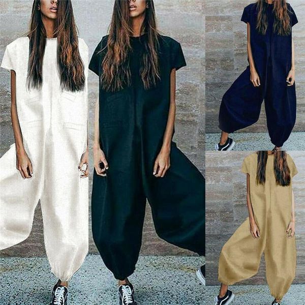 women's jumpsuits & rompers hirigin summer womens loose lady playsuit party baggy short sleeve casual clothes, Black;white
women's jumpsuits & rompers hirigin summer womens loose lady playsuit party baggy short sleeve casual clothes, Black;white