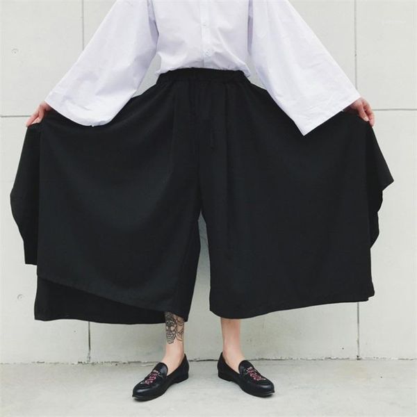 super loose bell-bottom trousers for men, culottes casual lovers, wide-leg trousers, dark yamamoto style men's pants, Black
super loose bell-bottom trousers for men, culottes casual lovers, wide-leg trousers, dark yamamoto style men's pants, Black