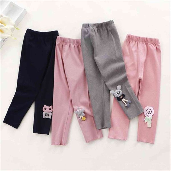 childrens solid color cute cartoon cotton leggings pant for girls autumn clothes, Blue 
childrens solid color cute cartoon cotton leggings pant for girls autumn clothes, Blue