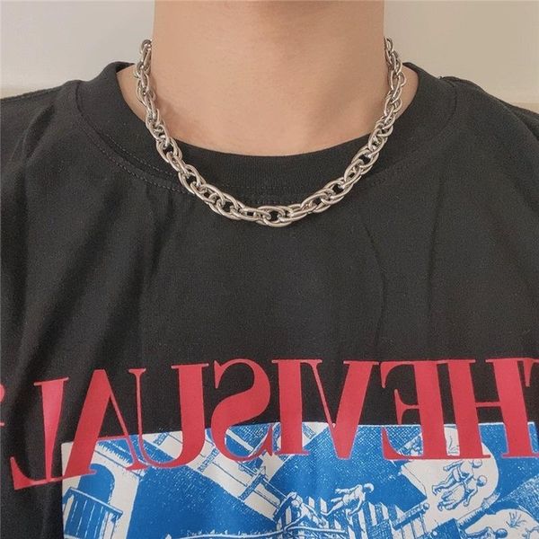 fashion handmade double buckle flat thick o-shaped titanium steel stainless pendant chain necklaces, Silver
fashion handmade double buckle flat thick o-shaped titanium steel stainless pendant chain necklaces, Silver