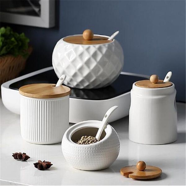 seasoning jar salt and pepper box ceramic wood cover sugar bowl kitchen accessories storage bottles & jars
seasoning jar salt and pepper box ceramic wood cover sugar bowl kitchen accessories storage bottles & jars