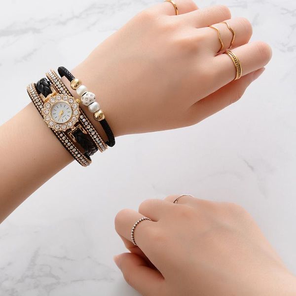 wristwatches women watches bracelet watch ladies fashion vintage weave wrap quartz wrist for relogio feminino clock, Slivery;brown
wristwatches women watches bracelet watch ladies fashion vintage weave wrap quartz wrist for relogio feminino clock, Slivery;brown