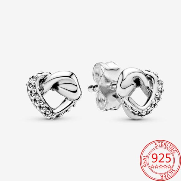 stud genuine 925 sterling silver knotted heart earrings diy diamond fit gifts women's wedding jewelry, Golden;silver
stud genuine 925 sterling silver knotted heart earrings diy diamond fit gifts women's wedding jewelry, Golden;silver