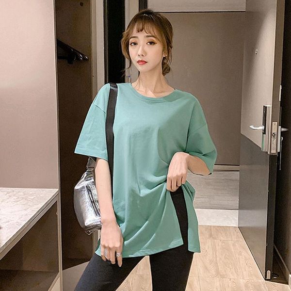 women's t-shirt korean oversize long women summer plus size short sleeve split tees shirt schoolgirl street style tshirt clothes, White
women's t-shirt korean oversize long women summer plus size short sleeve split tees shirt schoolgirl street style tshirt clothes, White