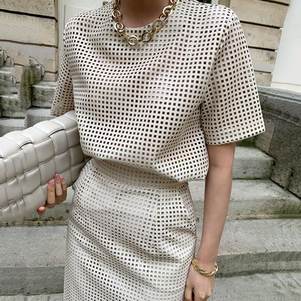 designs summer office lady skirt suits women two piece outfits short sleeve hollow out leather + high waist long skirt 2 pie, White
designs summer office lady skirt suits women two piece outfits short sleeve hollow out leather + high waist long skirt 2 pie, White