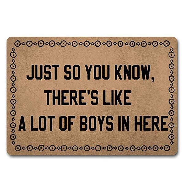 carpets funny welcome door mat just so you know there's like a lot of boys in here doormat anti-slip mats home decor gift d
carpets funny welcome door mat just so you know there's like a lot of boys in here doormat anti-slip mats home decor gift d