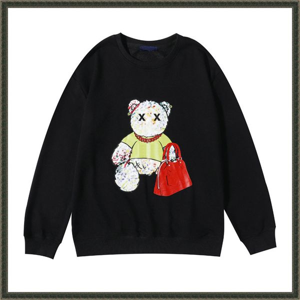 21ss designers luxurys hoodies mens casual pullover o-neck bear printed sweatshirt women cotton long sleeve fashion hoodie clothing, Black
21ss designers luxurys hoodies mens casual pullover o-neck bear printed sweatshirt women cotton long sleeve fashion hoodie clothing, Black