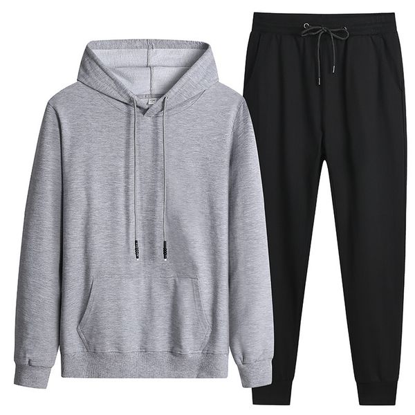 men's tracksuits leisure sports suit with hood, autumn and winter, long sleeve sweater, casual pants of designer wool, two-piece men�, Gray
men's tracksuits leisure sports suit with hood, autumn and winter, long sleeve sweater, casual pants of designer wool, two-piece men�, Gray