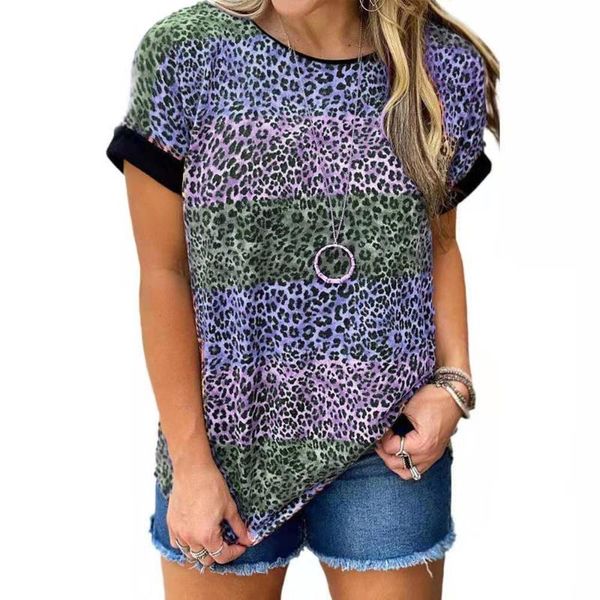 women's t-shirt summer 2021 short sleeve women clothing office lady o-neck leopard harajuku shirts for, White
women's t-shirt summer 2021 short sleeve women clothing office lady o-neck leopard harajuku shirts for, White
