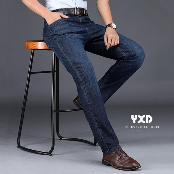 men's jeans for men cotton classic business casual soft denim pants man brand social trousers overalls work clothes puls size 42, Blue
men's jeans for men cotton classic business casual soft denim pants man brand social trousers overalls work clothes puls size 42, Blue