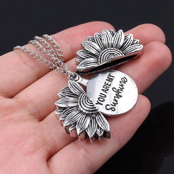 pendant necklaces you are my sunshine flower necklace for women open locket sunflower, Silver
pendant necklaces you are my sunshine flower necklace for women open locket sunflower, Silver