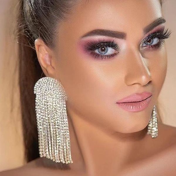 dangle & chandelier 2021 shiny rhinestone big long tassel drop earrings dinner jewelry for women bling crystal wedding dress banquet, Silver
dangle & chandelier 2021 shiny rhinestone big long tassel drop earrings dinner jewelry for women bling crystal wedding dress banquet, Silver