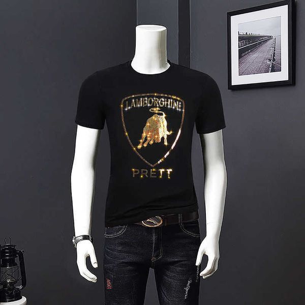 w05652021 summer new fashion brand fashion ins taurus drill mercerized cotton men's slim fit short sleeve t-shirt, White;black
w05652021 summer new fashion brand fashion ins taurus drill mercerized cotton men's slim fit short sleeve t-shirt, White;black