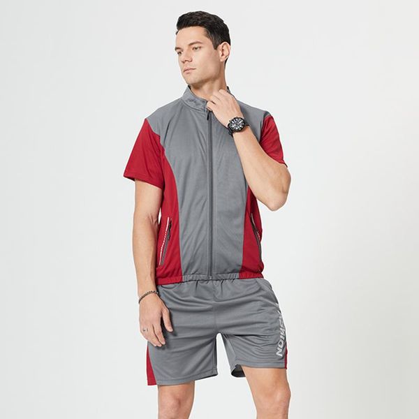 spring summer ice silk milk breathable patchwork men's set short sleeves zipper coat+shorts 2 piece suit brand tracksuit gym clothing, White;black
spring summer ice silk milk breathable patchwork men's set short sleeves zipper coat+shorts 2 piece suit brand tracksuit gym clothing, White;black
