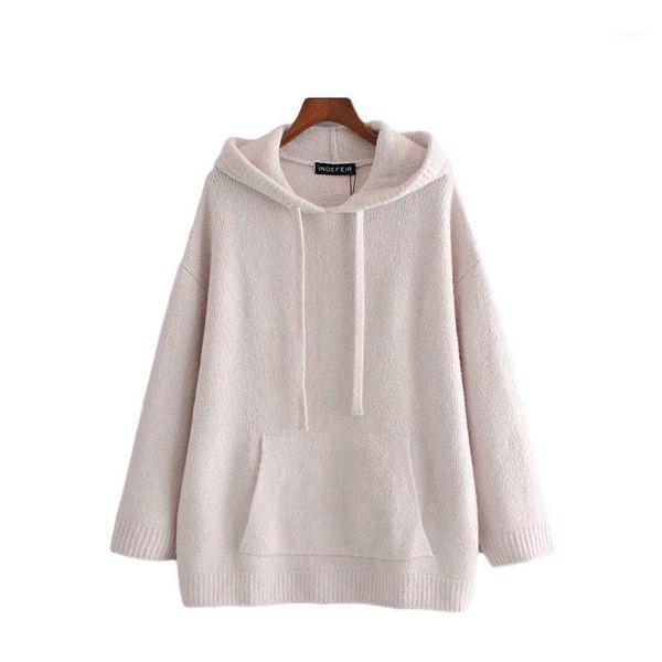 women's sweaters puwd casual woman beige loose drawstring hooded sweater autumn winter fashion ladies soft thick girls oversized knitw, White;black
women's sweaters puwd casual woman beige loose drawstring hooded sweater autumn winter fashion ladies soft thick girls oversized knitw, White;black