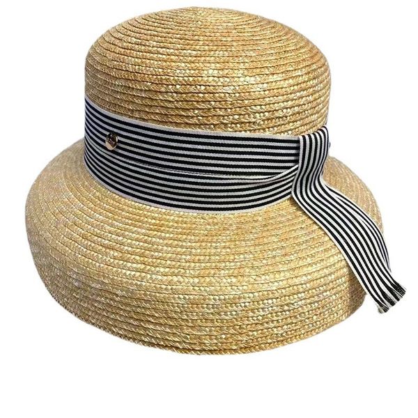 hepburn straw women's summer high-end temperament shade wheat straw beach sun hat french wide brim hat, Black;white
hepburn straw women's summer high-end temperament shade wheat straw beach sun hat french wide brim hat, Black;white