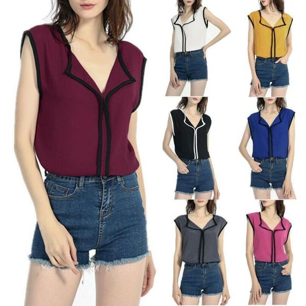 women's blouses & shirts sleeveless v-neck casual solid fresh sweet chiffon shirt blouse, White
women's blouses & shirts sleeveless v-neck casual solid fresh sweet chiffon shirt blouse, White