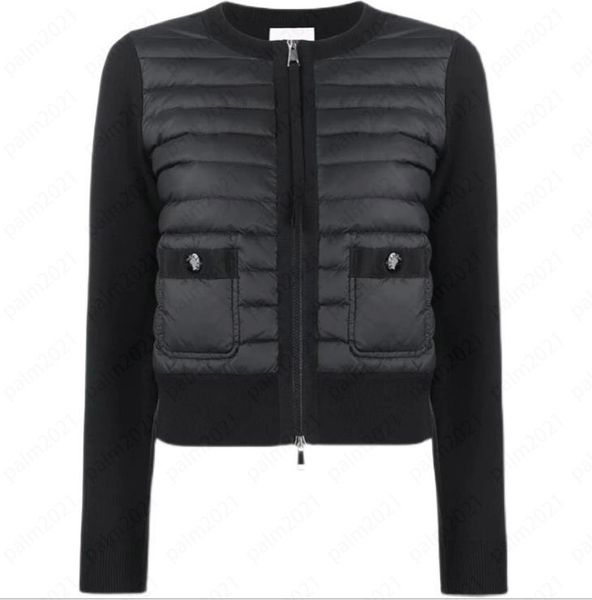 monclair womens down jackets round neckknitted lightweight short black and white zipper casual jacket winter french brand, Black;brown
monclair womens down jackets round neckknitted lightweight short black and white zipper casual jacket winter french brand, Black;brown