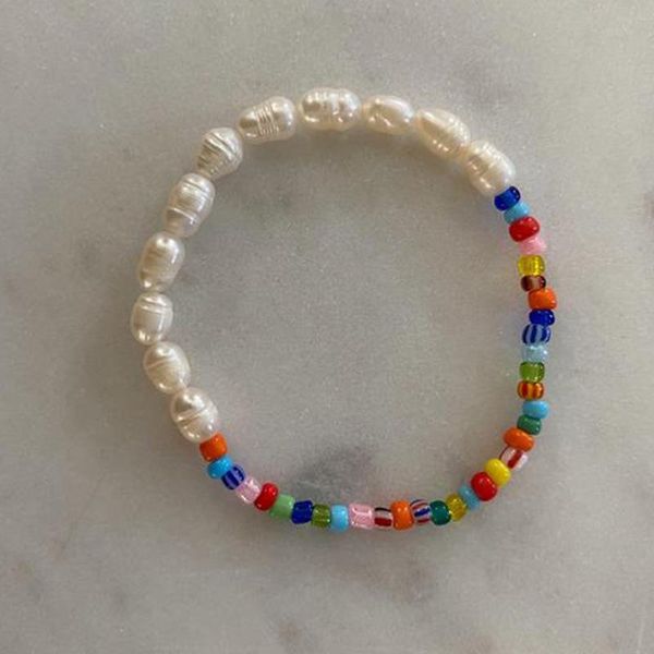 charm bracelets colorful rice beads beaded bracelet elastic stretch adjustable female imitation pearls 2021 fashion jewelry, Golden;silver
charm bracelets colorful rice beads beaded bracelet elastic stretch adjustable female imitation pearls 2021 fashion jewelry, Golden;silver