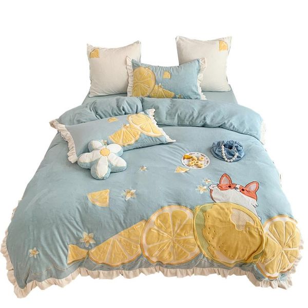 bedding sets girl cartoon heart embroidered milk fiber bed sheet four pieces set winter coral fleece double sided
bedding sets girl cartoon heart embroidered milk fiber bed sheet four pieces set winter coral fleece double sided