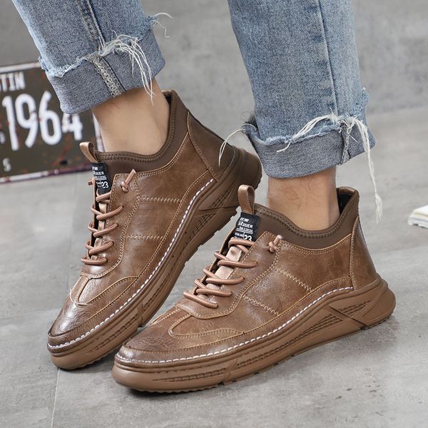 new autumn winter brown men's business daily simple and comfortable martin boots round head middle casual shoes, Black
new autumn winter brown men's business daily simple and comfortable martin boots round head middle casual shoes, Black