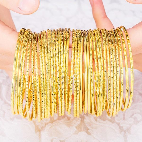 pcs thin bangle women jewelry classic bracelet 18k yellow gold filled fashion accessories unopen, Black
pcs thin bangle women jewelry classic bracelet 18k yellow gold filled fashion accessories unopen, Black