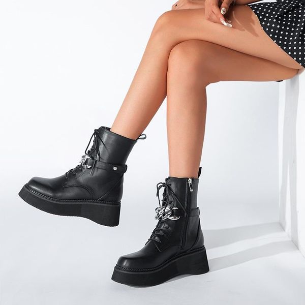 boots chain ankle women chunky platform genuine leather ladies shoes 20211 fashion autumn winter, Black
boots chain ankle women chunky platform genuine leather ladies shoes 20211 fashion autumn winter, Black