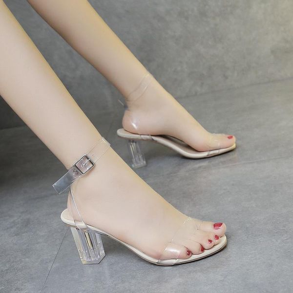 sandals ankle strap women's buckle design fashion female high heels slip-on transparent plus size office ladies pumps, Black
sandals ankle strap women's buckle design fashion female high heels slip-on transparent plus size office ladies pumps, Black