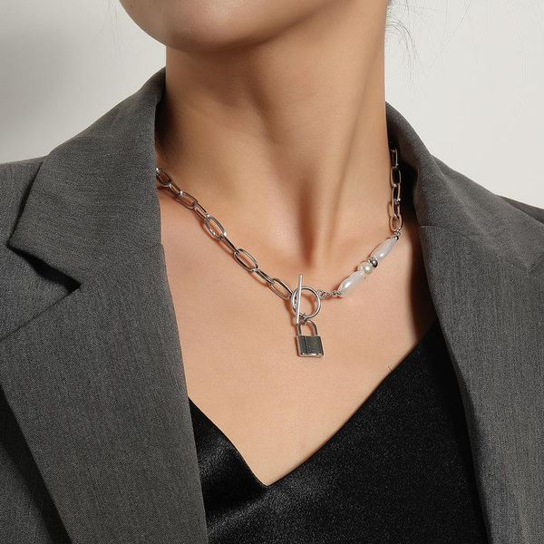 pendant necklaces vintage punk pearl choker round lock chain necklace for women girl silver color collar party fashion jewelry gift
pendant necklaces vintage punk pearl choker round lock chain necklace for women girl silver color collar party fashion jewelry gift