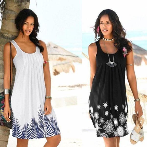casual dresses vestidos fashion style sleeveless woman dress plus size print beach summer, Black;gray
casual dresses vestidos fashion style sleeveless woman dress plus size print beach summer, Black;gray