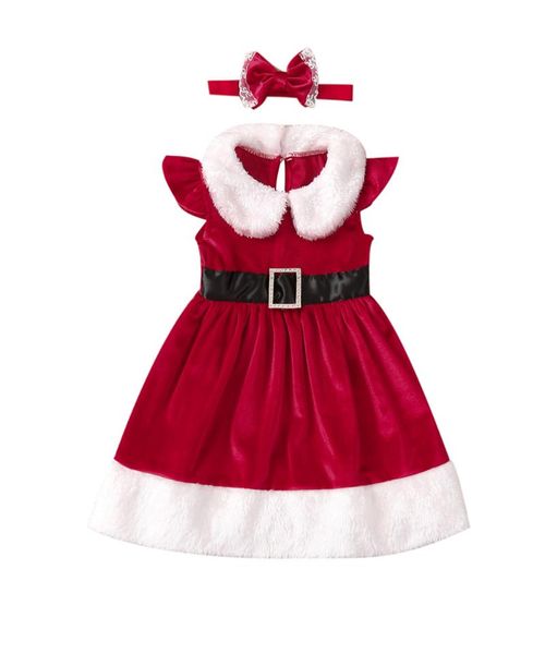 girl's dresses born baby girls christmas clothes casual sleeve dress contrast color plush collar santa claus headband outfits, Red;yellow
girl's dresses born baby girls christmas clothes casual sleeve dress contrast color plush collar santa claus headband outfits, Red;yellow