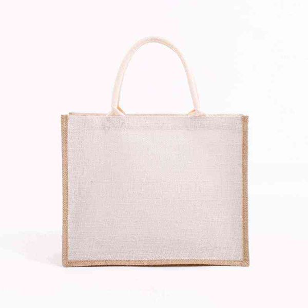 nxy shopping bags reusable jute tote bag eco friendly burlap grocery for beach 220128
nxy shopping bags reusable jute tote bag eco friendly burlap grocery for beach 220128