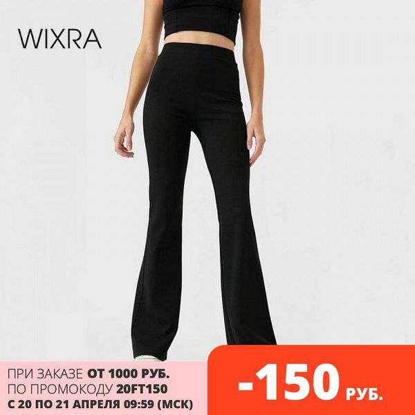 wixra women's black flare pants stretchy high waist long trousers for female spring autumn & capris, Black;white
wixra women's black flare pants stretchy high waist long trousers for female spring autumn & capris, Black;white