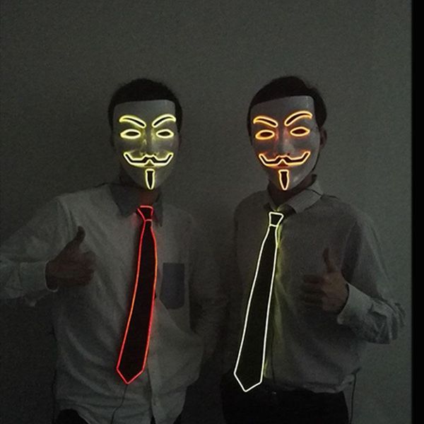 awesome el wire tie flashing cosplay led costume anonymous necktie glowing dj bar dance carnival party masks halloween props decoration
awesome el wire tie flashing cosplay led costume anonymous necktie glowing dj bar dance carnival party masks halloween props decoration